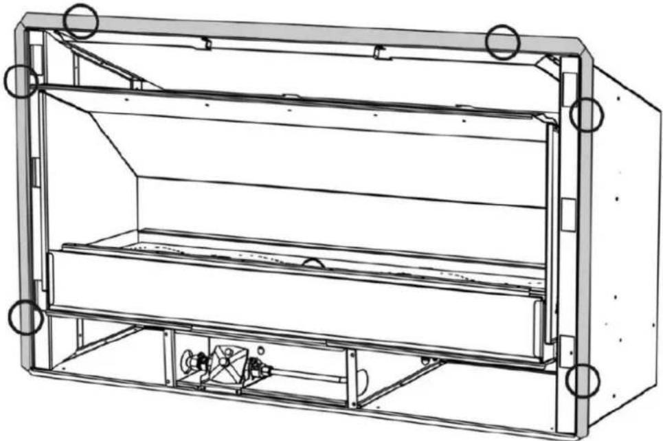 Real Flame EXURO IO1000 - Fixing the fire into the cavity - 1