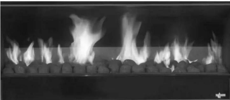 Real Flame EXURO IO1000 - Placement of ceramic stones - 1