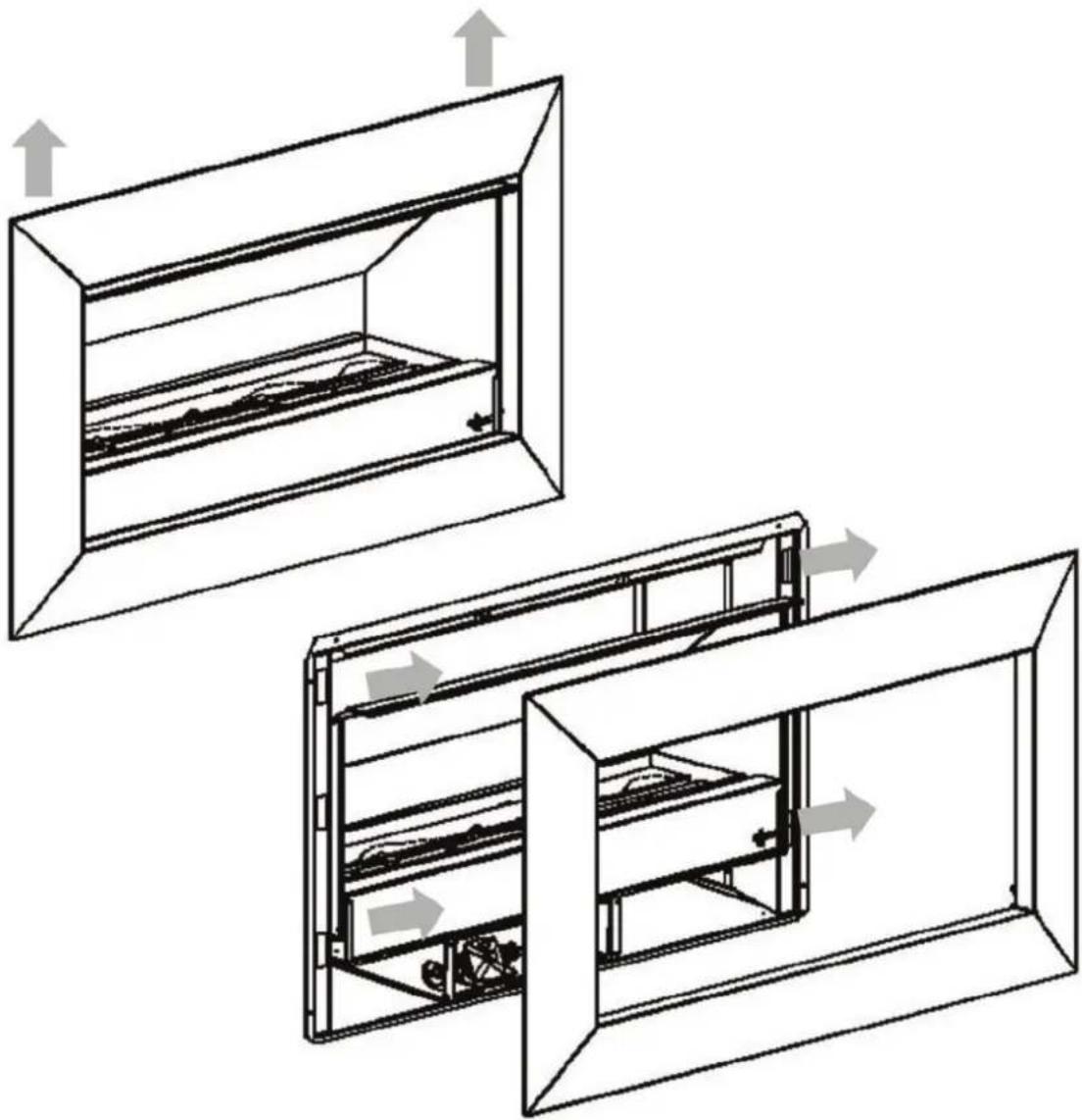 Real Flame EXURO IO1000 - REMOVING THE FASCIA - 1