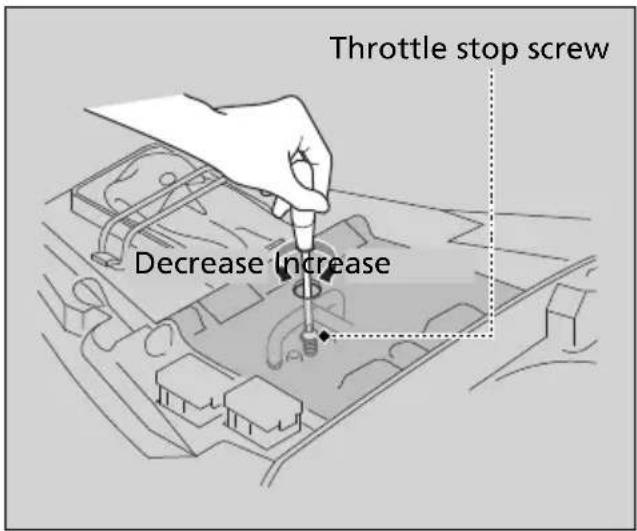 Honda Abs Wing (2013) - Adjusting the Engine Idle Speed - 1