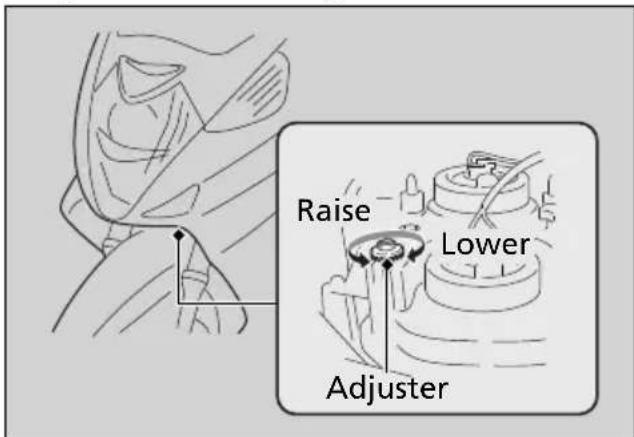 Honda Abs Wing (2013) - Adjusting the Headlight Aim - 1