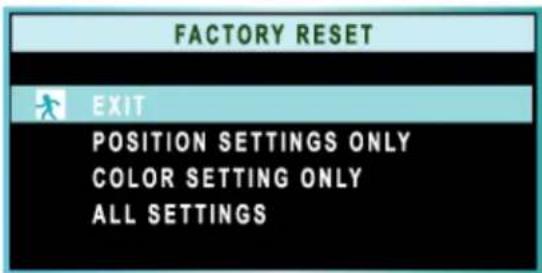 DELL W2300 - FACTORY RESET: - 2