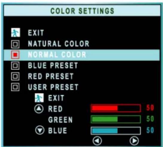 DELL W2300 - COLOR SETTING: - 1