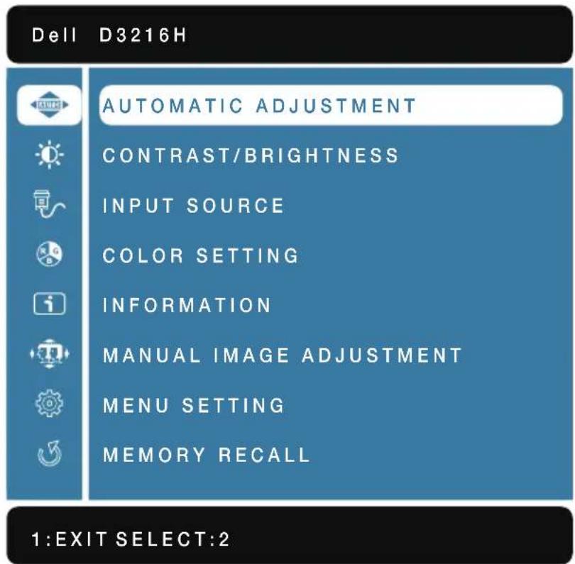 DELL D3216H - Main Menu - 1