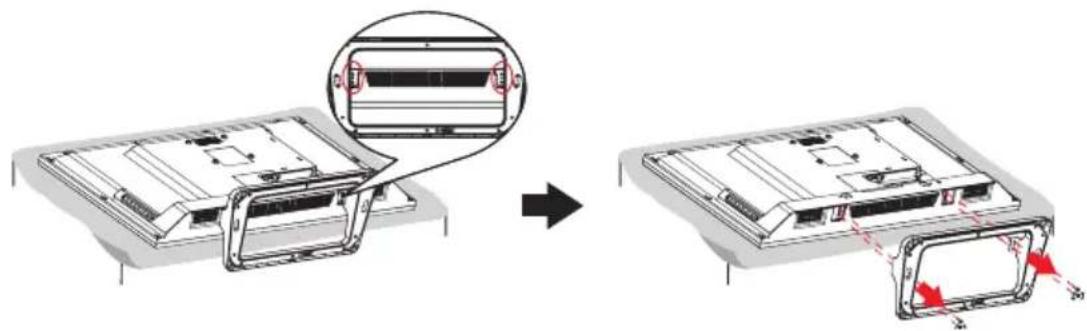 DELL D3216H - Disconnecting the Stand Base - 1