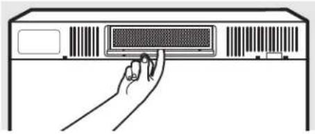 GE Adora DVM7195DFBB - Cómo quitar el filtro de carbón vegetal - 1