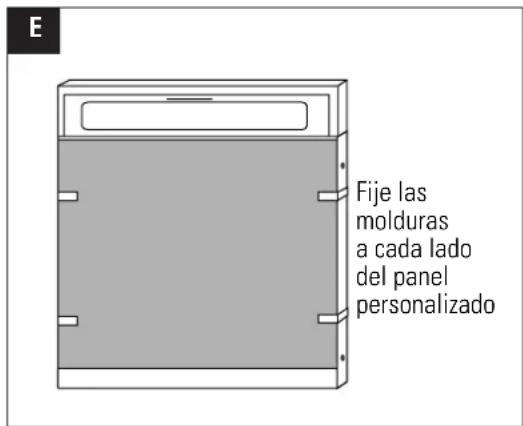 GE GPF425B - INSTALE LAS MOLDURAS DEL PANEL DE PUERTA Y EL PANEL PERSONALIZADO - 5