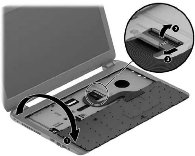 HP 15-AC010NR - Display subcomponents (bezel, webcam, panel) - 9