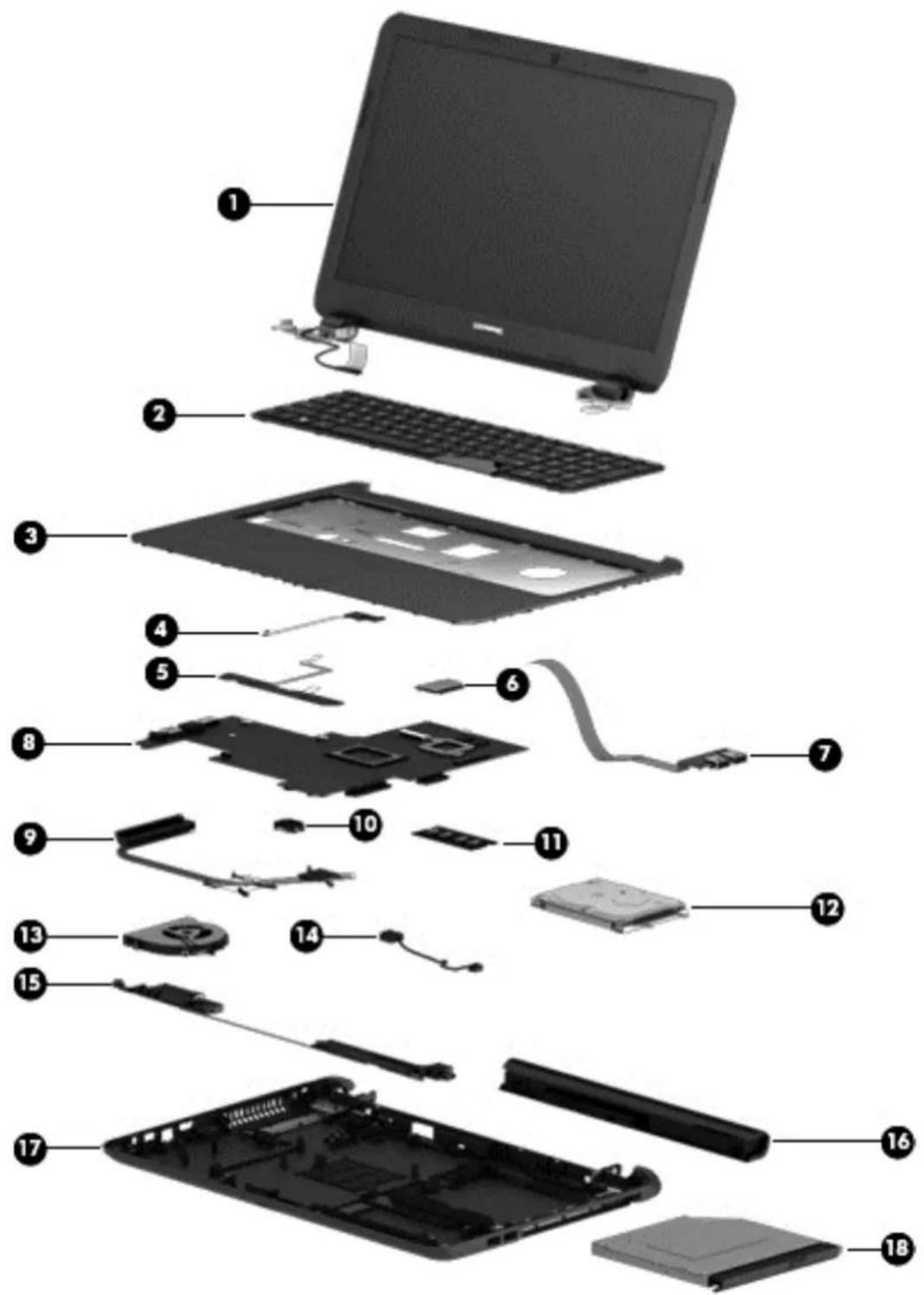 HP 15-AC010NR - Illustrated parts catalog - 1