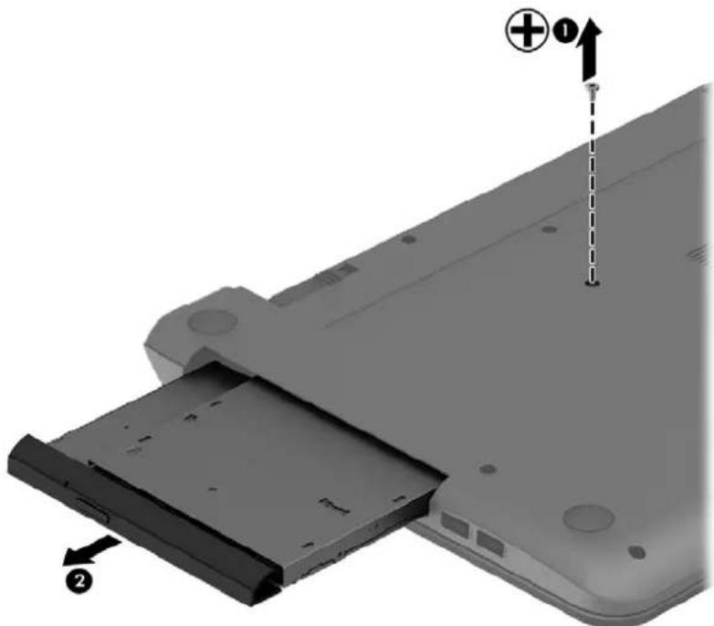 HP 15-AC010NR - Display subcomponents (bezel, webcam, panel) - 5