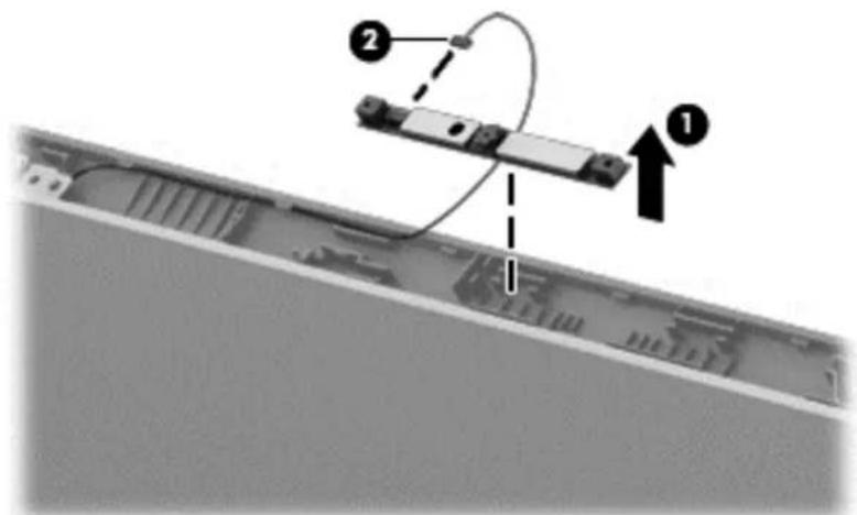 HP 15-AC010NR - Display subcomponents (bezel, webcam, panel) - 2