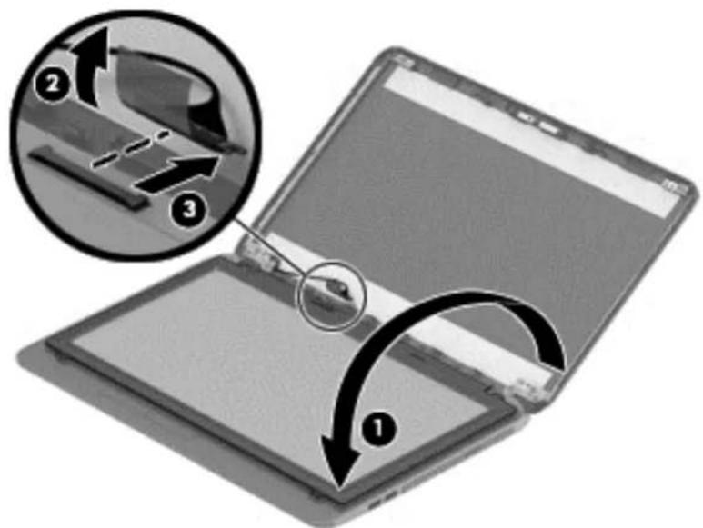 HP 15-AC010NR - Display subcomponents (bezel, webcam, panel) - 4