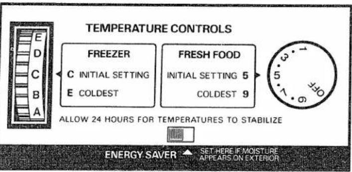 HOTPOINT CTX18EACAA - Set the Temperature Controls - 2
