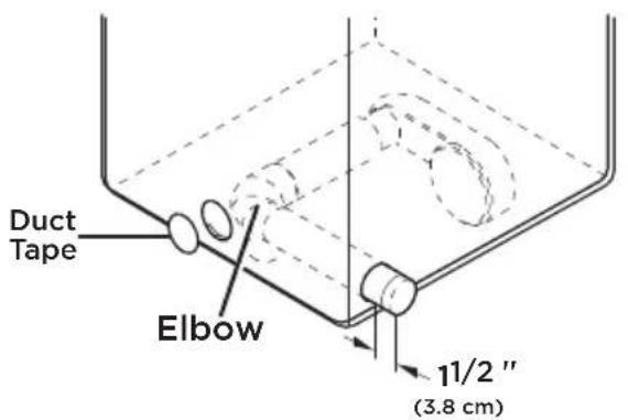 Duct Tape Elbow 11/2 " (3.8 cm)