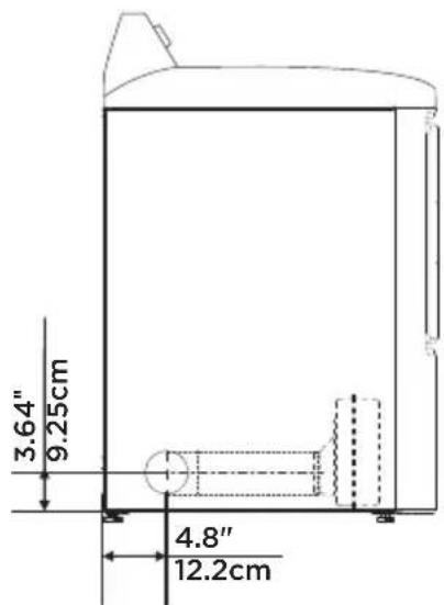 3.64" 9.25cm 4.8" 12.2cm