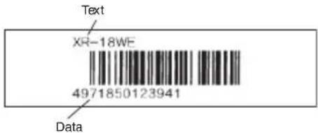 Text XR-18WE 4971850123941 Data
