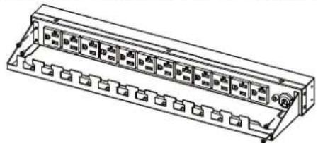 CyberPower PDU20BVHVT16F - Cord Retention Tray installation (Optional for both horizontal and vertical installations) - 1