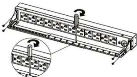 CyberPower PDU30BT10F10R - Cord Retention Tray installation (Optional for both horizontal and vertical installations) - 1