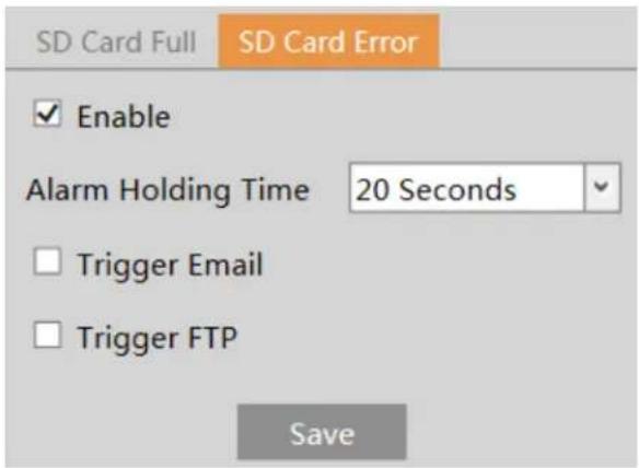 Speco Technologies O4VB2G - - SD Card Error - 1