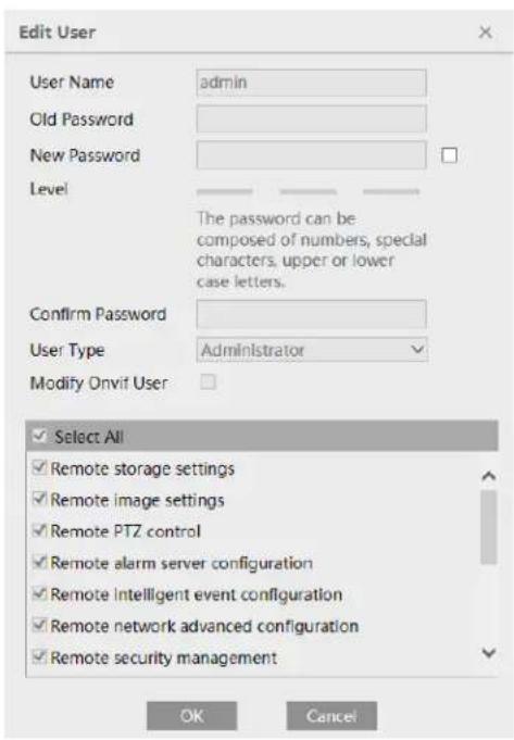 Speco Technologies O4iT2M - Modify user: - 1