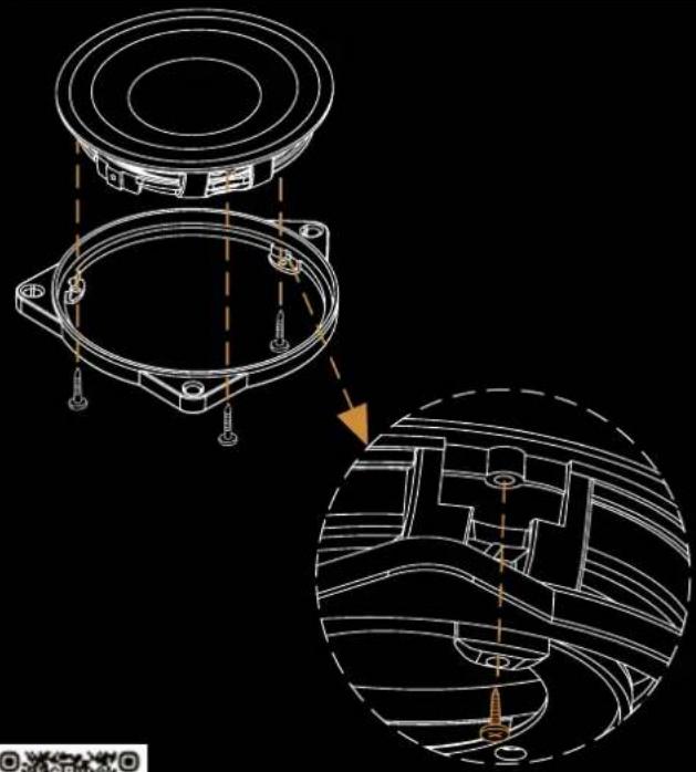 Morel IR-BMW42W - Component Midwoofer and Coax Adapter Assembly - 1