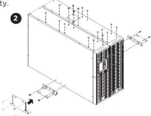 CyberPower Smart App Online OL10KRTMBTF - Step 2: Attach the base stands and attach the dust covers - 1