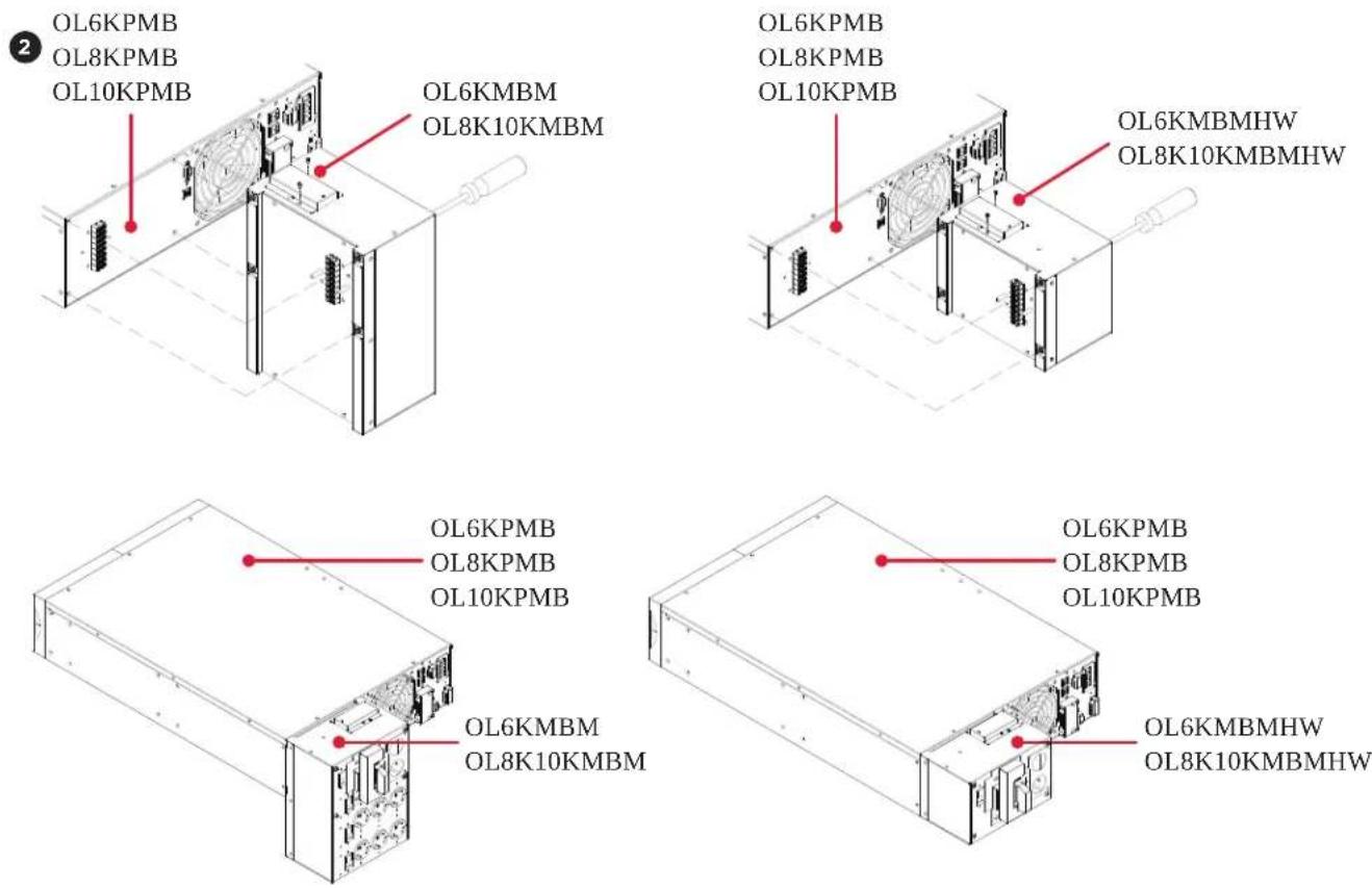 CyberPower Smart App Online OL10KRTMBTF - Step 2: Attach the Maintenance Bypass Module to the Power Module - 1