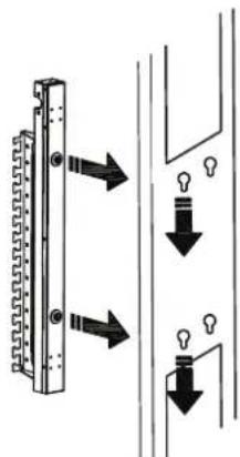 CyberPower PDU20B2F10R - Vertical Installation with Keyhole Mounts (0U Models) Electrical Installation - 2