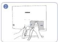 SAMSUNG U32H750UMM - Tidying Up the Connected Cables (U28H750UQ\*) - 2