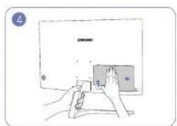 SAMSUNG U32H750UMM - Tidying Up the Connected Cables (U28H750UQ\*) - 4