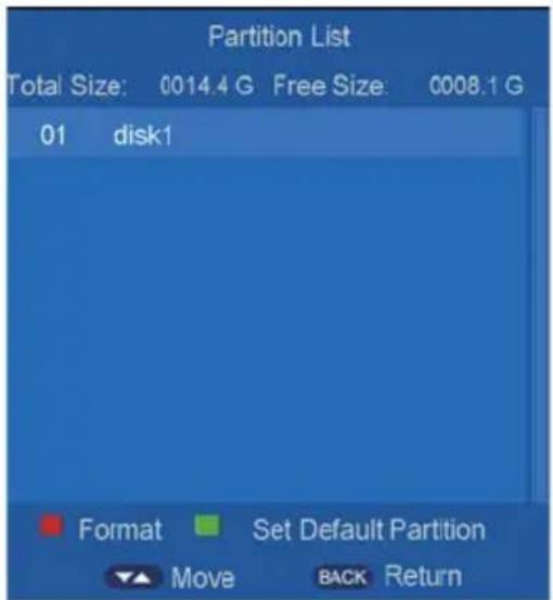 HAIER LE40B9600T - Partition Select - 1