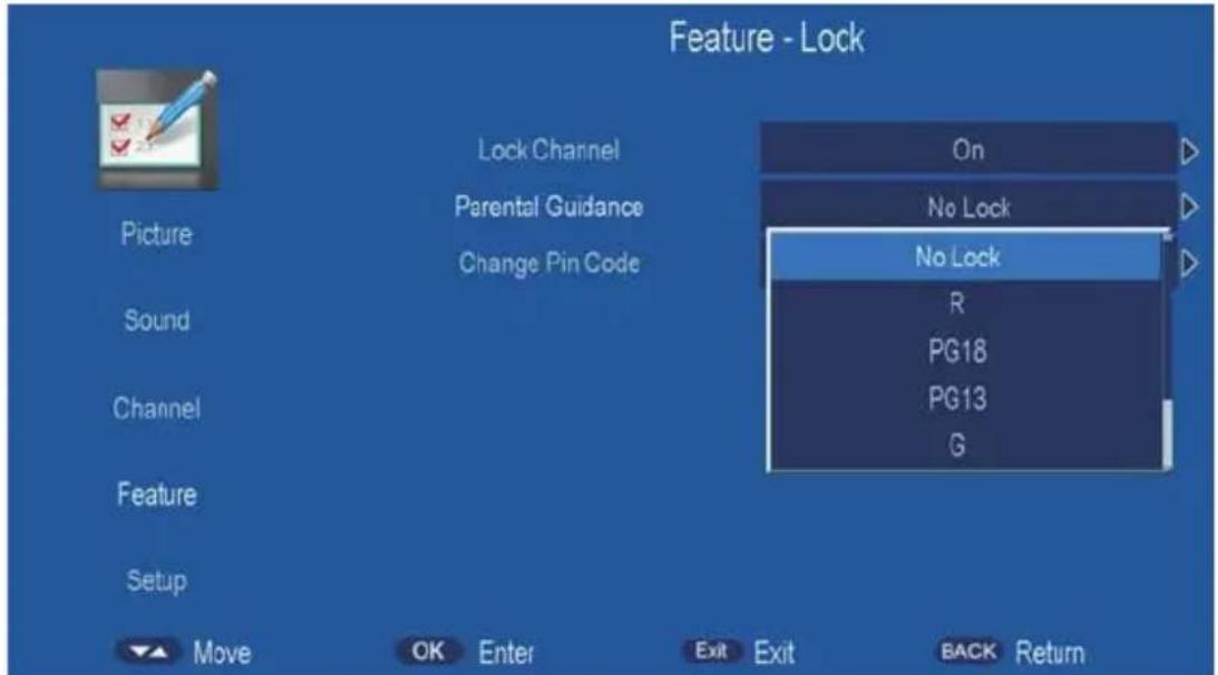 HAIER LE40B9600T - Lock Channel - 1
