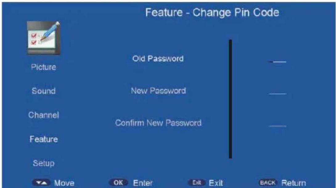HAIER LE40B9600T - Change Pin Code - 1