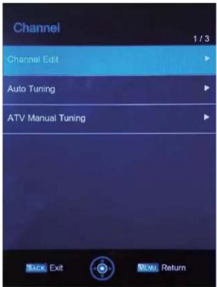 HAIER LE32B9200WB - CHANNEL MENU - 1