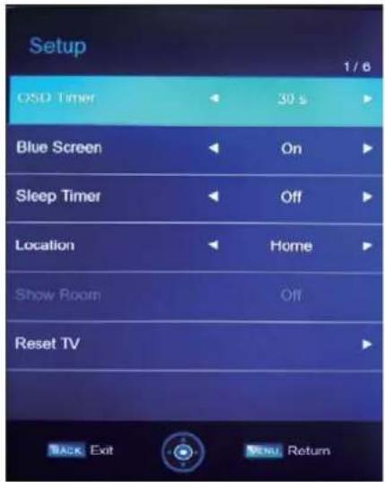 HAIER LE32B9200WB - Setup MENU - 1