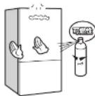 HAIER JR-NF170H - 可燃性スプレーを近くで使わない - 2