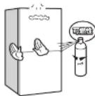 HAIER JR-NF173A - 可燃性スプレーを近くで使わない - 2
