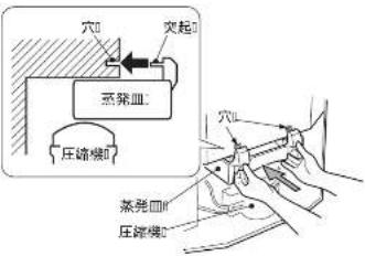 HAIER JR-NF170B - 蒸発皿の取り付け - 1