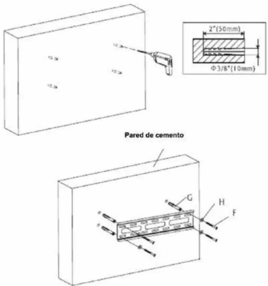 Mitsai PSW520ST - Montaje en Pared de Cemento - 1
