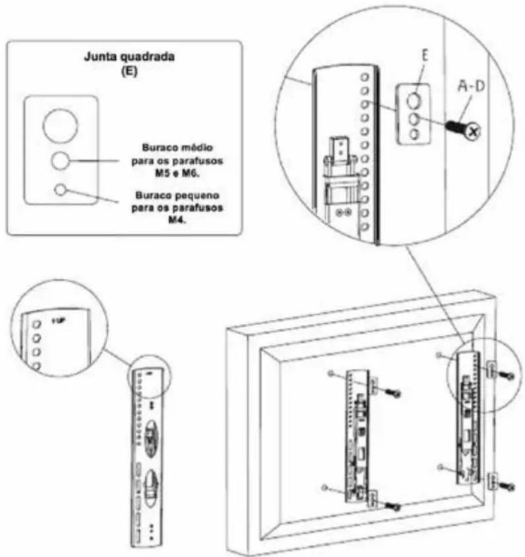 Mitsai PSW520ST - Fixação dos Suportes num Ecrã - 1
