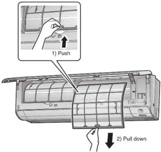DAIKIN Alira X FTKM20W2VMA - Pull out the air filters. - 1