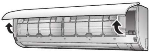 DAIKIN Lite FTXF70W2VMA - Open the front panel. - 1