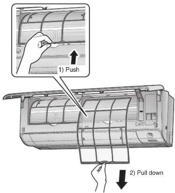 DAIKIN Alira X FTXM46W2VMA - Pull out the air filters. - 1