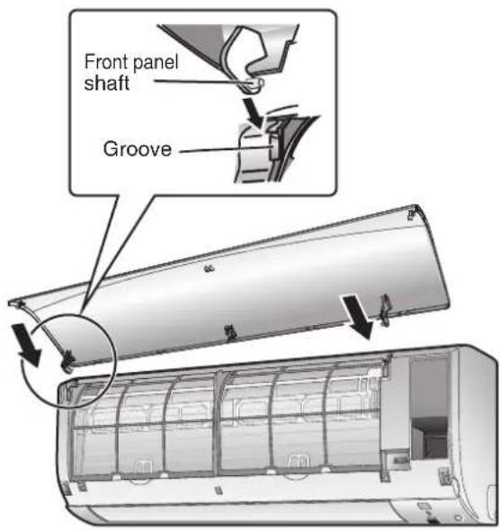 DAIKIN Cora FTKM35Q2VMA - Attach the front panel. - 1