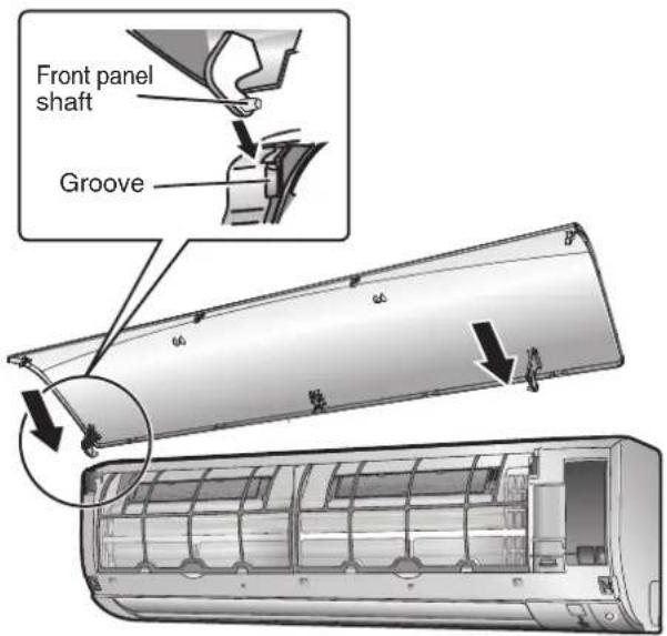 DAIKIN Cora FTKM35Q2VMA - Attach the front panel. - 1