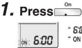 DAIKIN Cora FTKM35Q2VMA - To use ON TIMER with a 24 hour clock display (24 HOUR ON/OFF TIMER) - 1