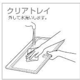 クリアトレイ 外して水洗いします。