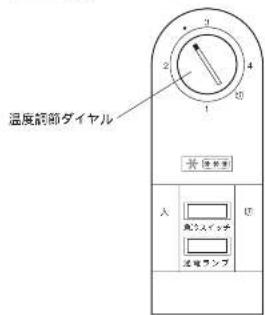 温度節ダイヤル 接通器 入 風力スイッチ 活電ランプ