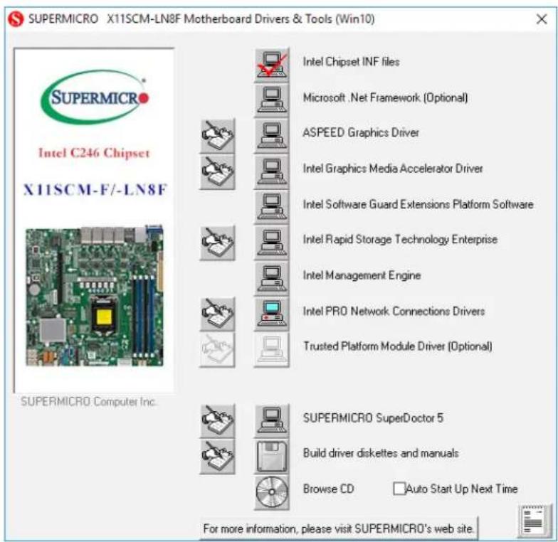 Supermicro SuperServer 1019C-FHTN8 - Driver Installation - 1