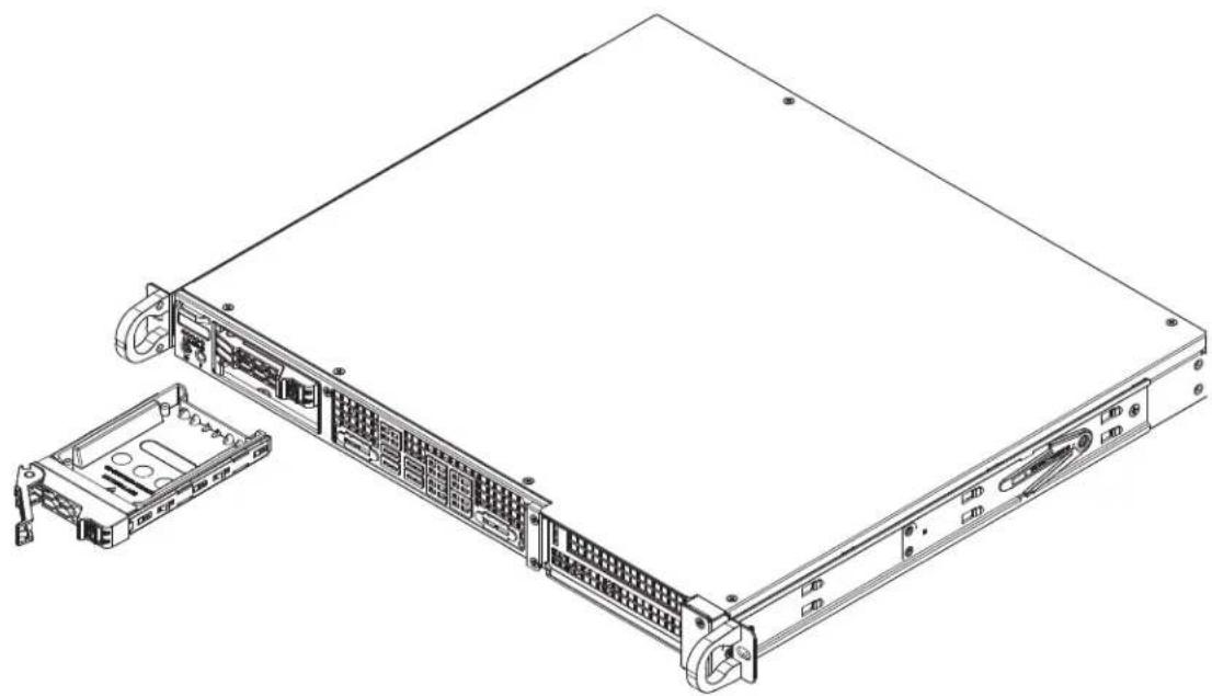 Supermicro SuperServer 1019C-FHTN8 - Installing Hot-Swap Storage Drives - 1